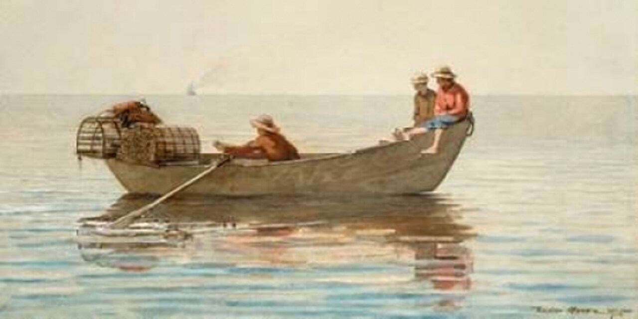 Three Boys in a Dory with Lobster Pots Poster Print by Winslow Homer - Item # VARPDX2HO2160